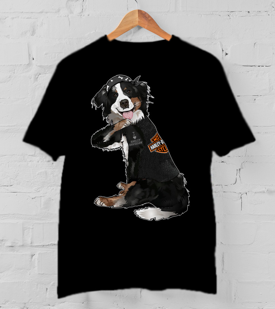 Bernese Mountain Dog Harley Davidson Hd T-Shirt