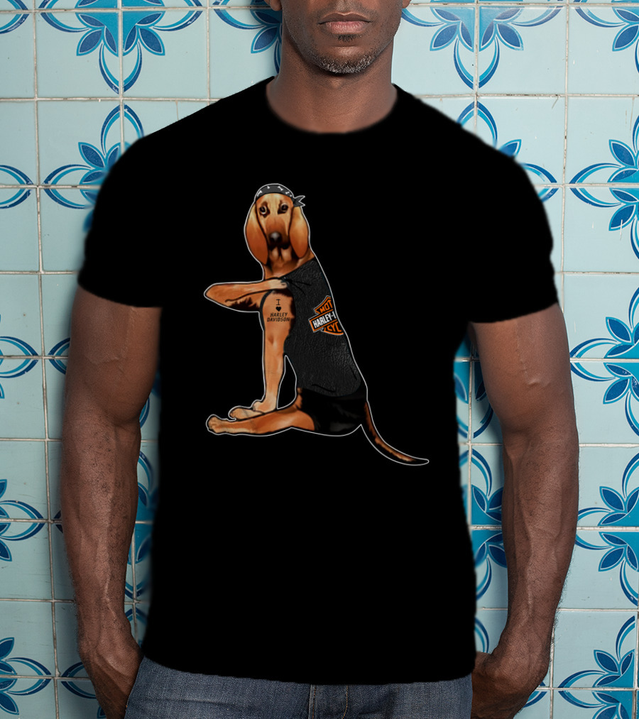 I Harley Davidson Bloodhound Hd T-Shirt