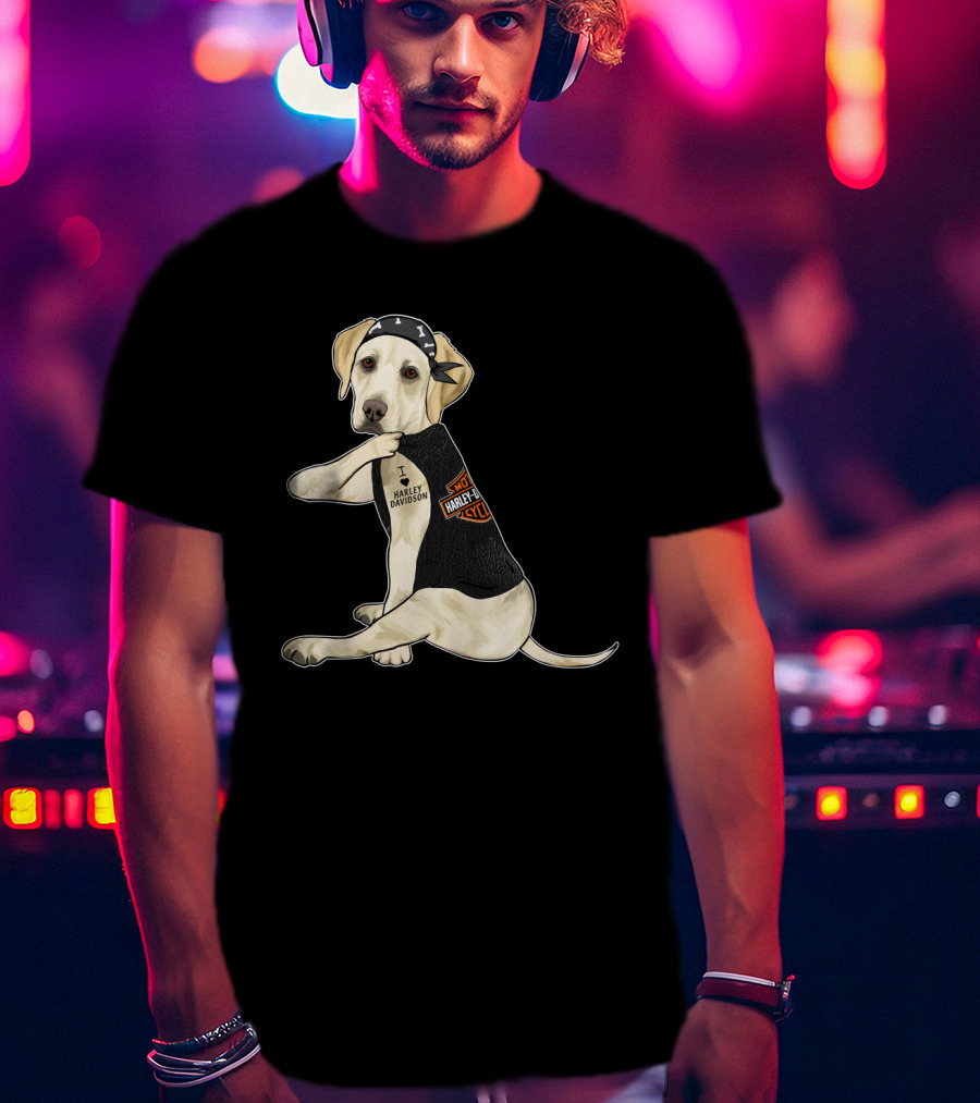 Labrador Retriever Harley Davidson Biker Pup T-Shirt