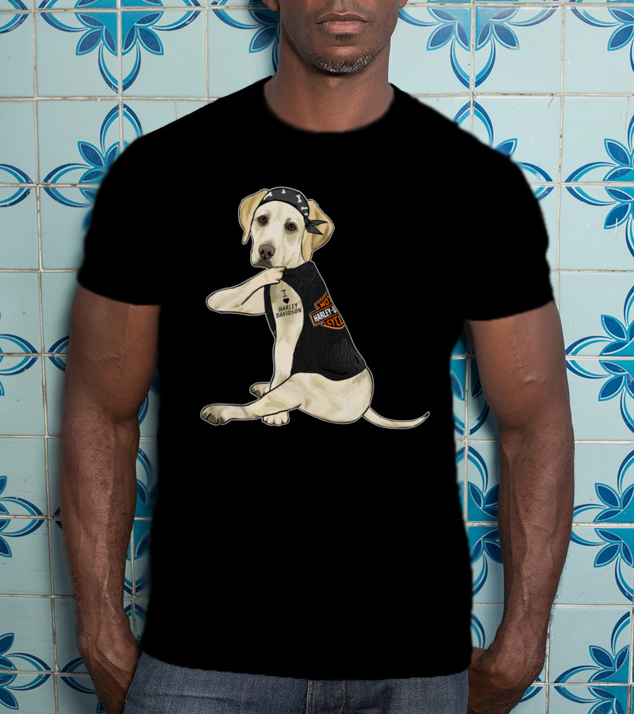 Labrador Retriever Harley Davidson Biker Pup T-Shirt
