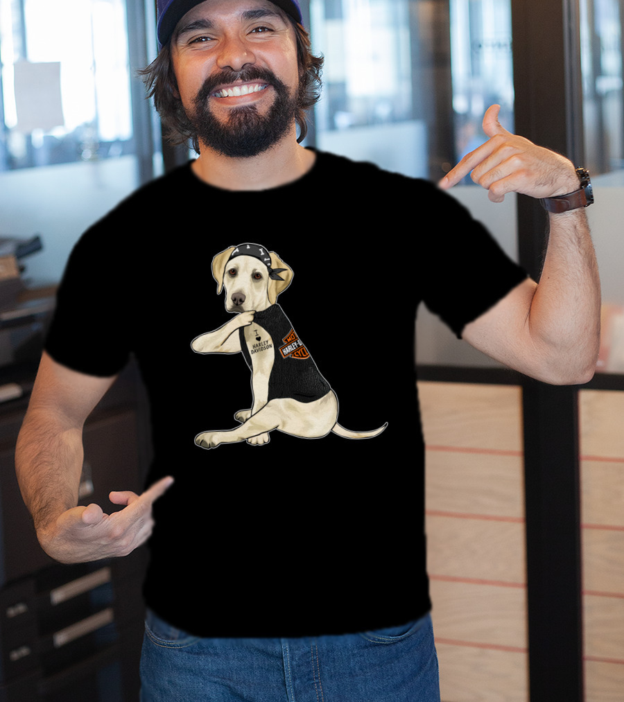 Labrador Retriever Harley Davidson Biker Pup T-Shirt