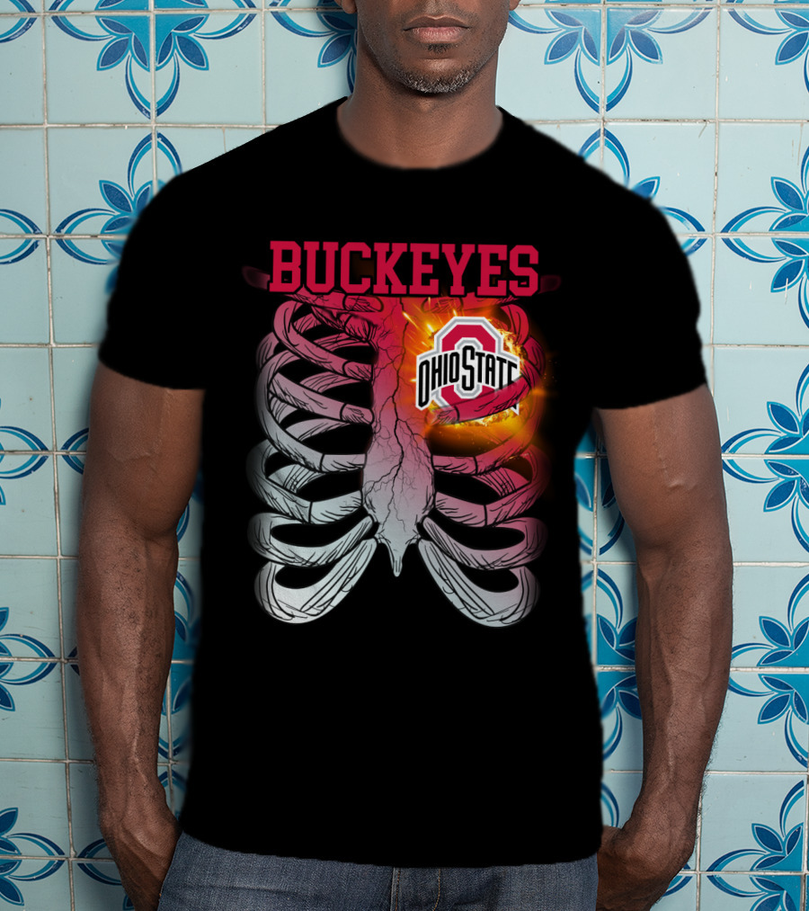 Buckeyes Ohio State Logo Rib Cage T-Shirt