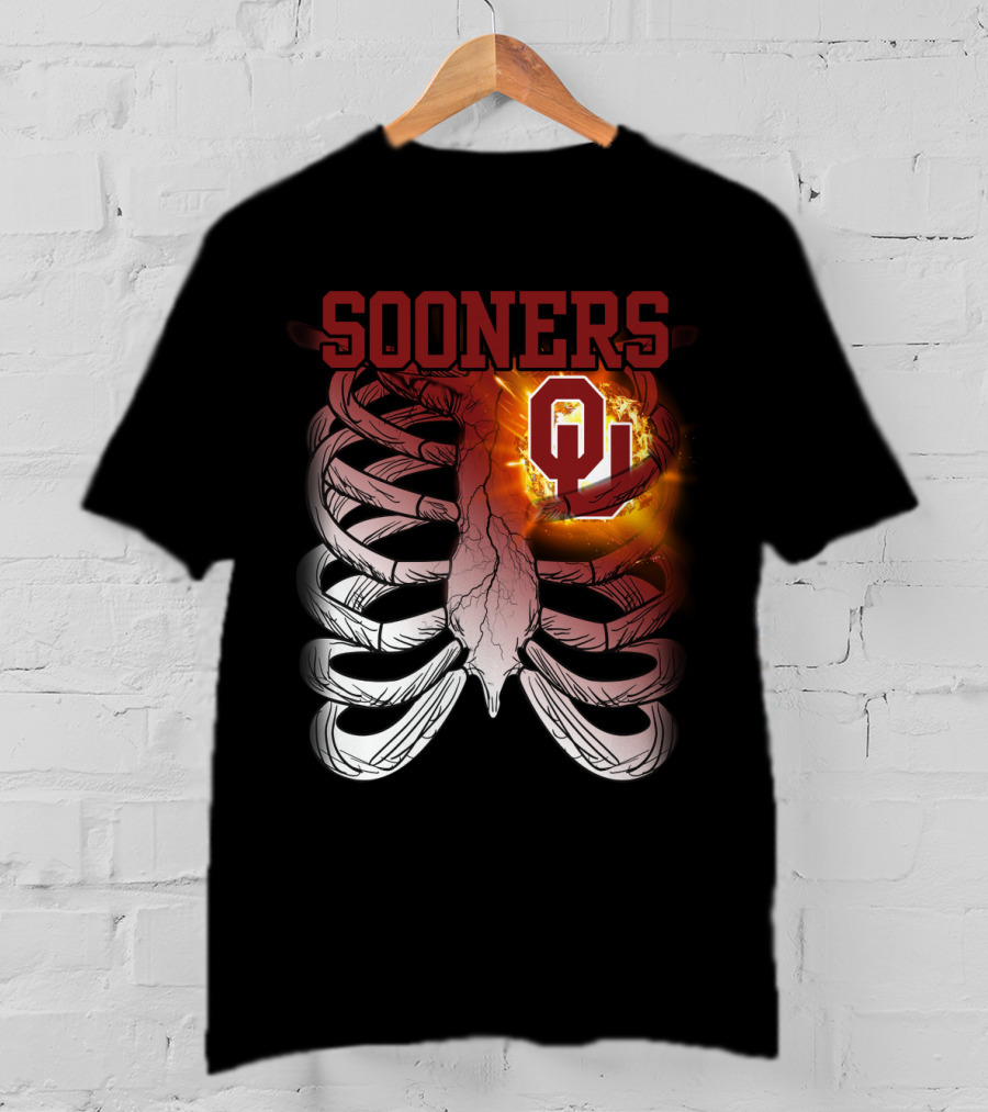 Sooners OU Ribcage Fireball T-Shirt