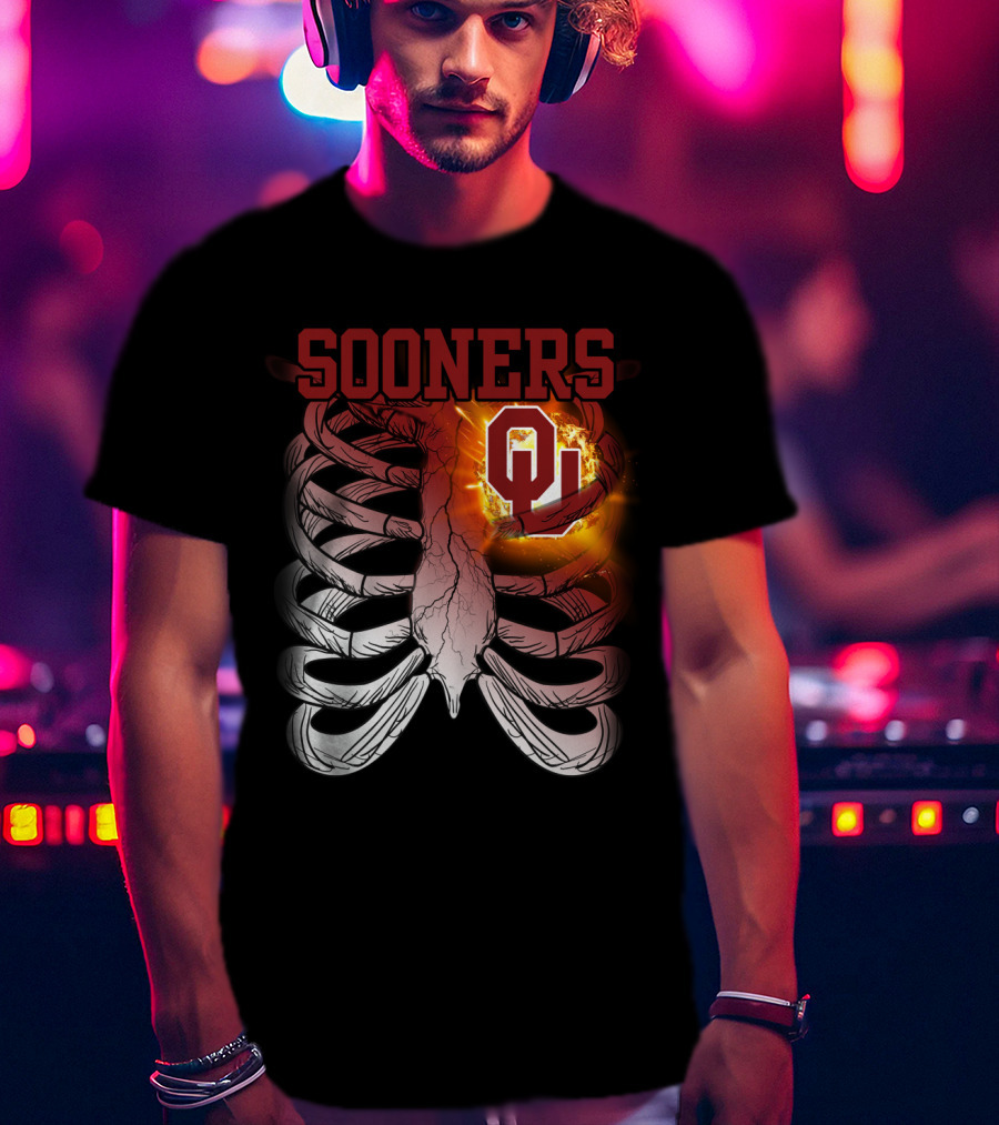 Sooners OU Ribcage Fireball T-Shirt