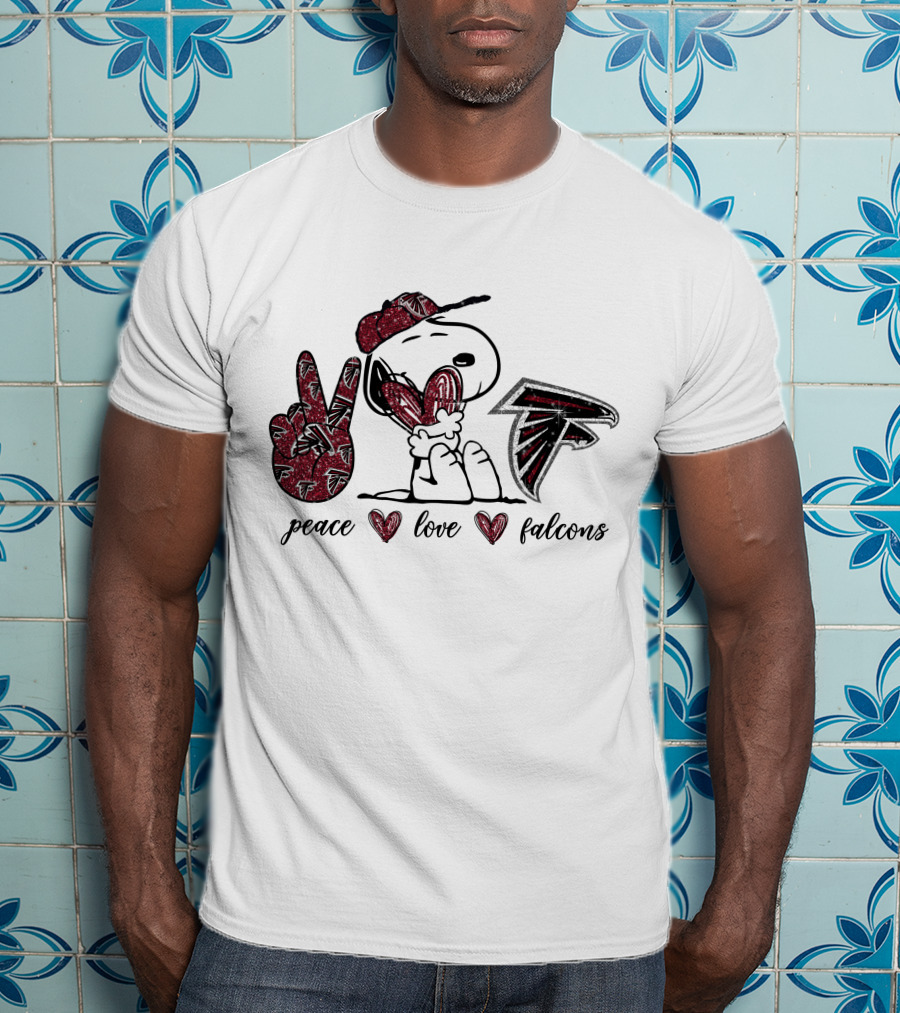 Peace Love Atlanta Falcons Snoopy T-Shirt