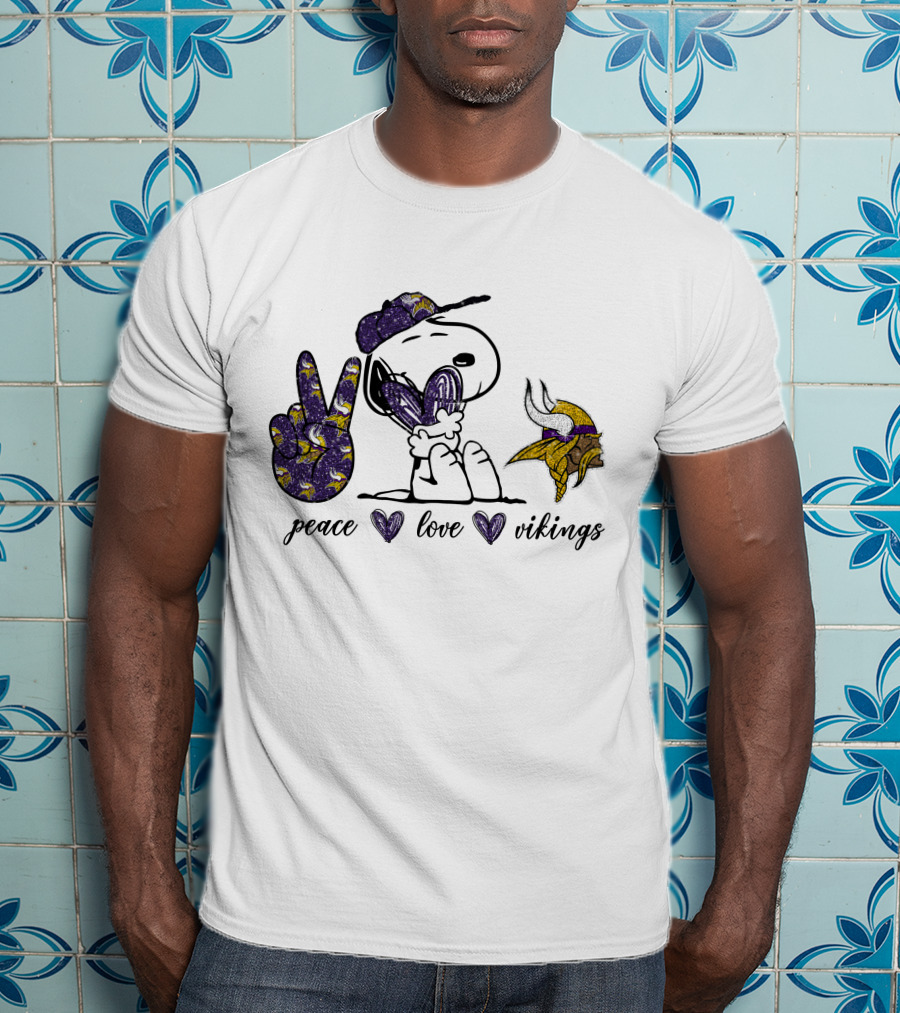 Peace Love Vikings Snoopy T-Shirt