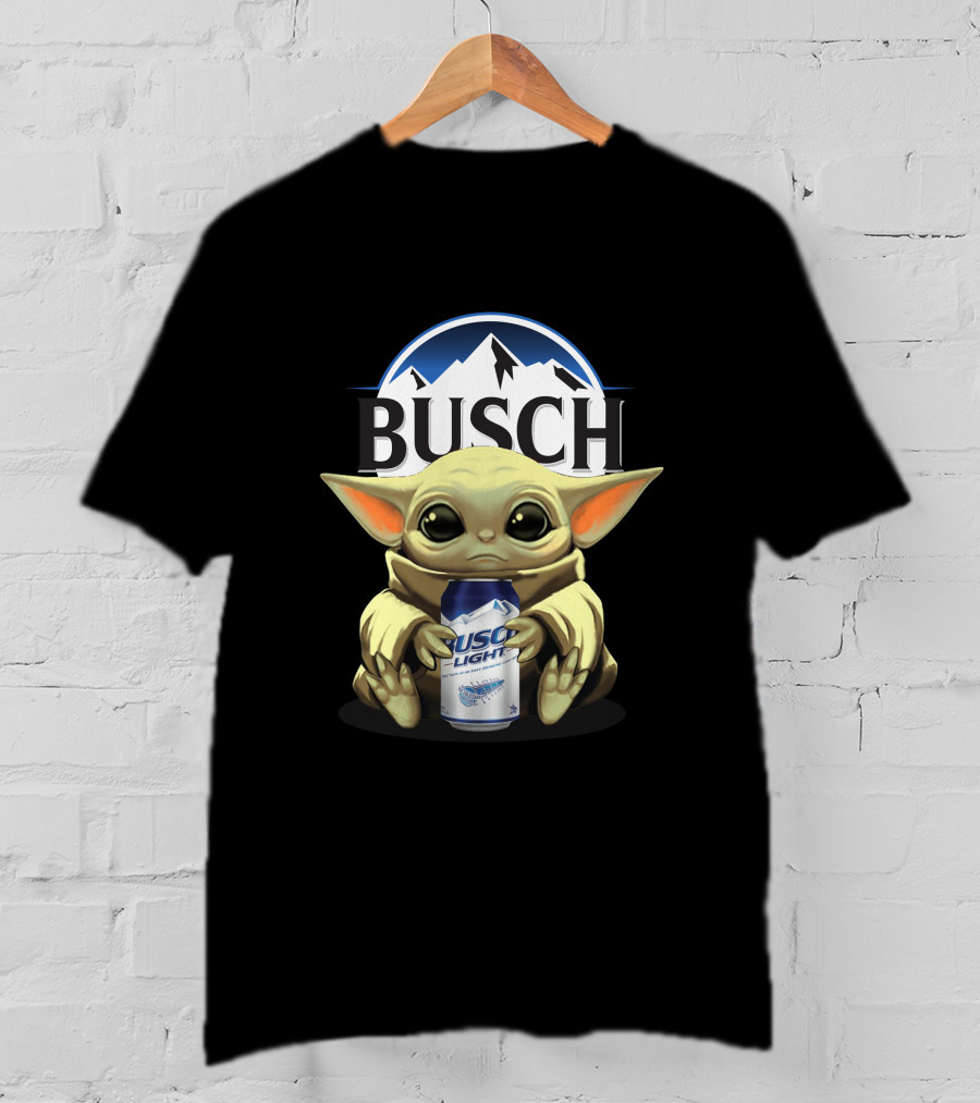 Busch Light Yoda With Beer Can Iconic Blend T-Shirt