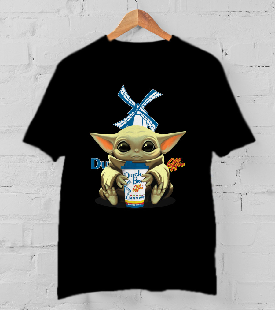 Dutch Bros Coffee Yoda With Windmill Cup T-Shirt