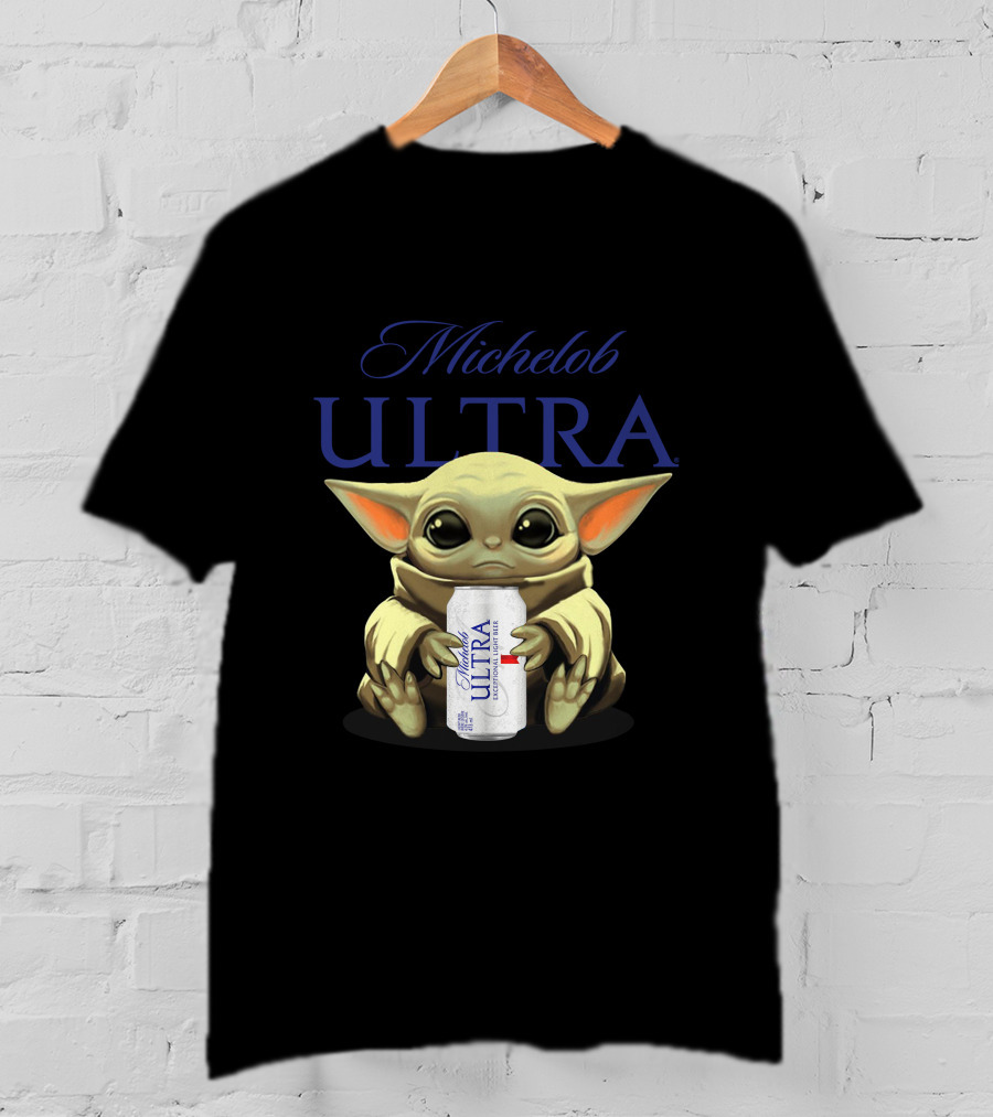 Michelob ULTRA Baby Yoda Holding Beer Can T-Shirt