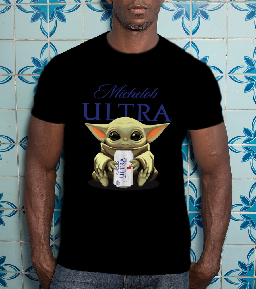 Michelob ULTRA Baby Yoda Holding Beer Can T-Shirt