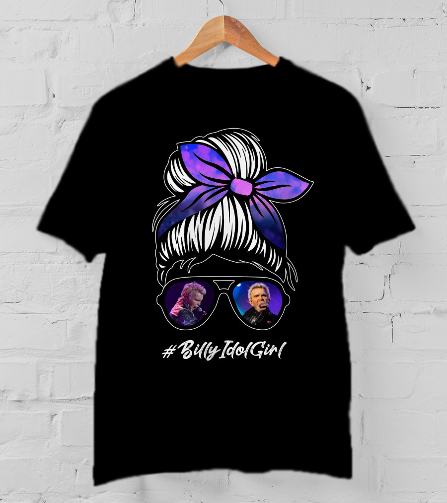 BillyIdolGirl Rockstar Shades Hair Bow T-Shirt