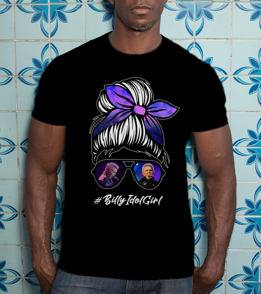 BillyIdolGirl Rockstar Shades Hair Bow T-Shirt