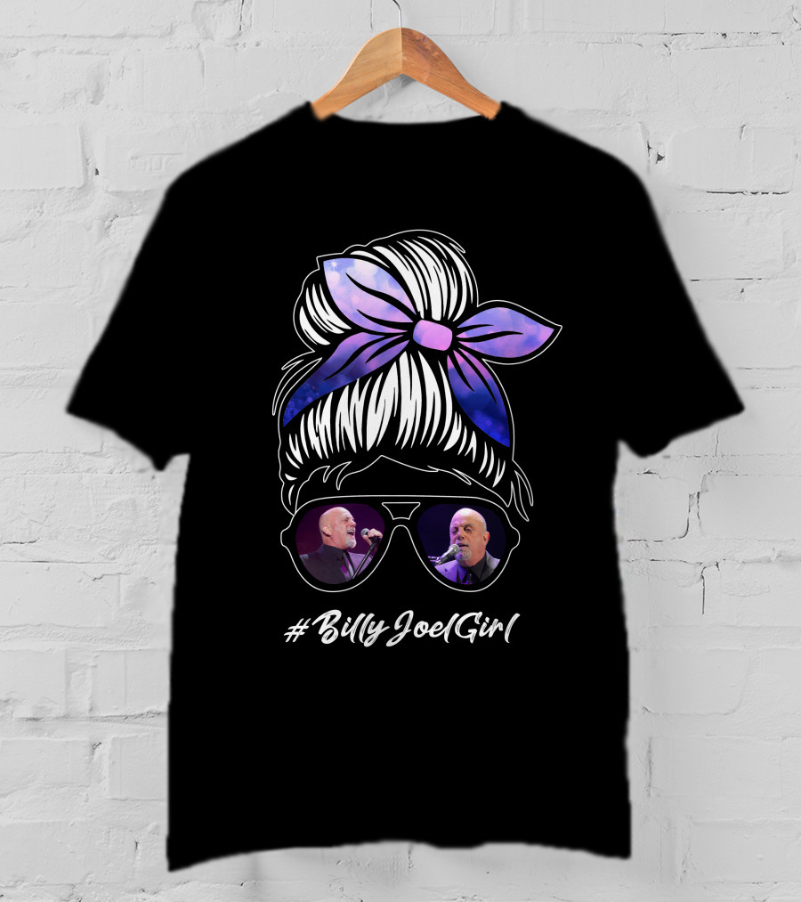 BillyJoelGirl Sunglasses Hair Bow T-Shirt