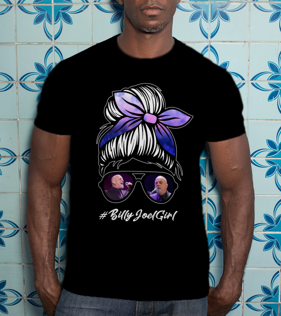 BillyJoelGirl Sunglasses Hair Bow T-Shirt