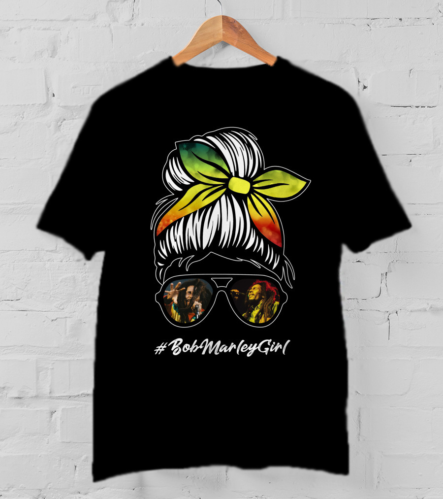 BobMarleyGirl Rasta Shades And Bandana T-Shirt
