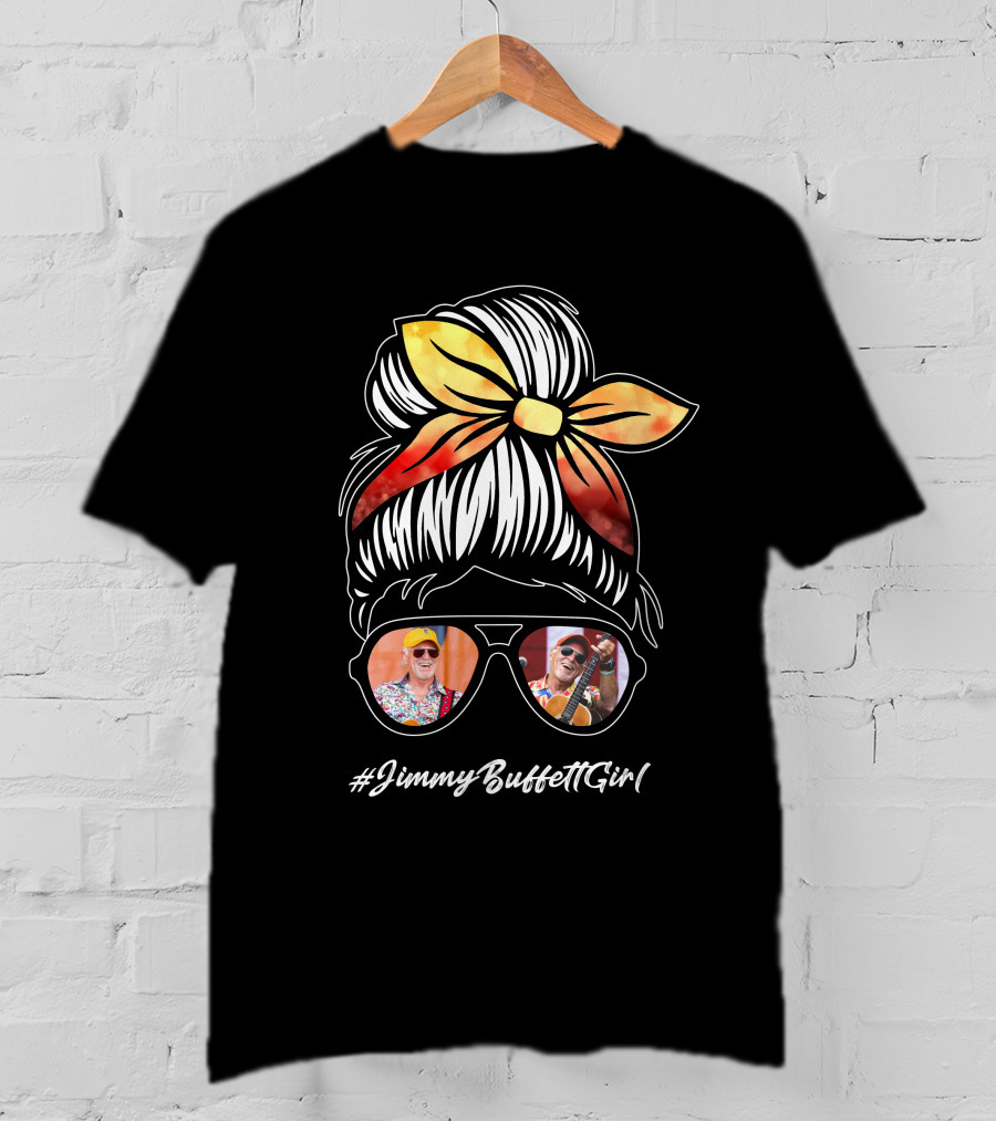 JimmyBuffettGirl Iconic Tropical Music Vibes Sunglasses Bandana Hair T-Shirt