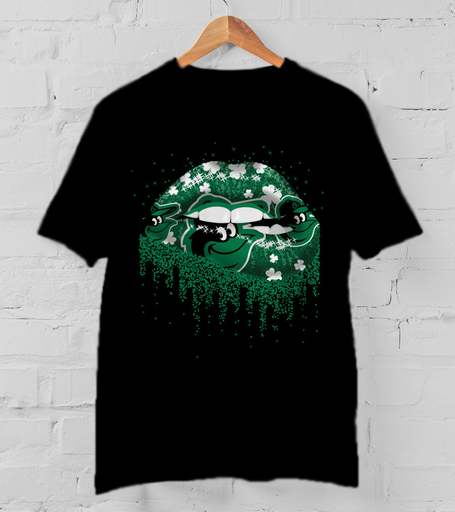 Baltimore Orioles St. Patrick’s Day Green Lips And Shamrocks T-Shirt