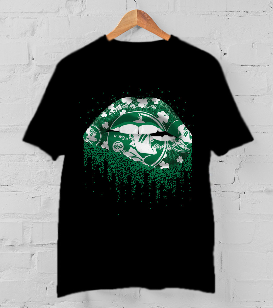Florida State Seminoles Green Shamrock Lips T-Shirt