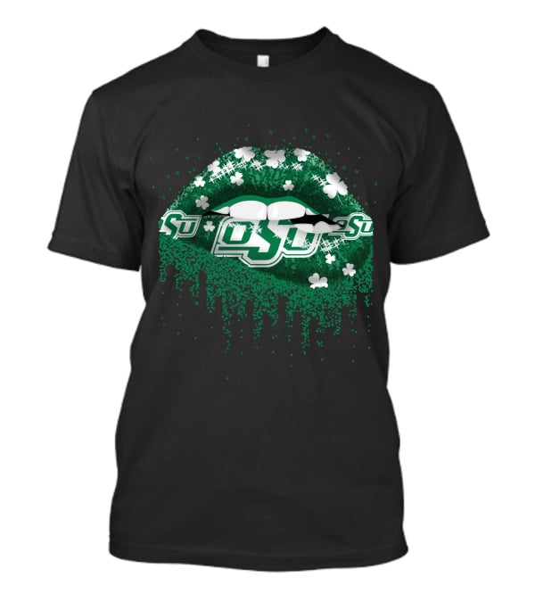 PSU Lips Green With Clover Accents Oklahoma State Cowboys T-Shirt