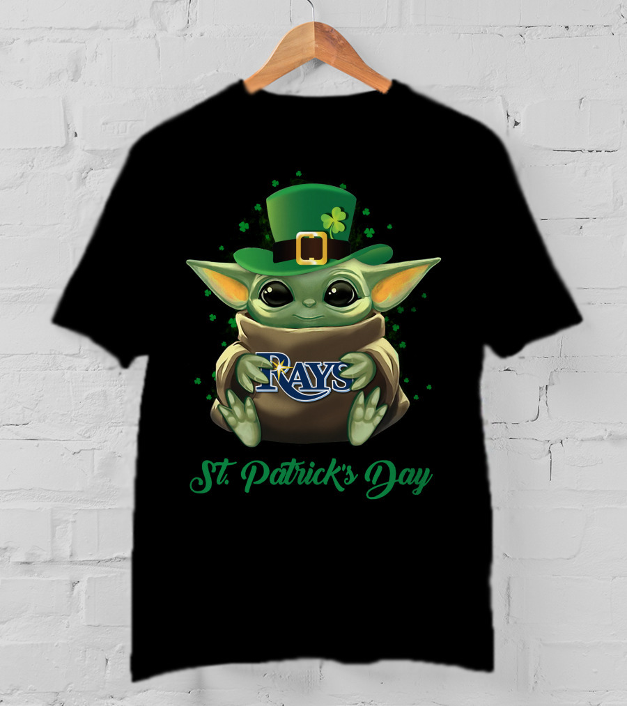 Tampa Bay Rays Baby Yoda St. Patrick's Day T-Shirt
