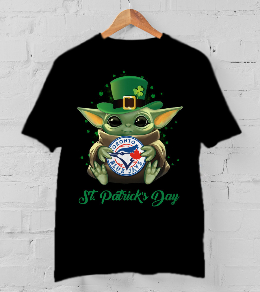 Toronto Blue Jays Baby Yoda St. Patrick's Day T-Shirt