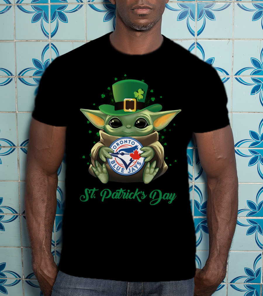 Toronto Blue Jays Baby Yoda St. Patrick's Day T-Shirt