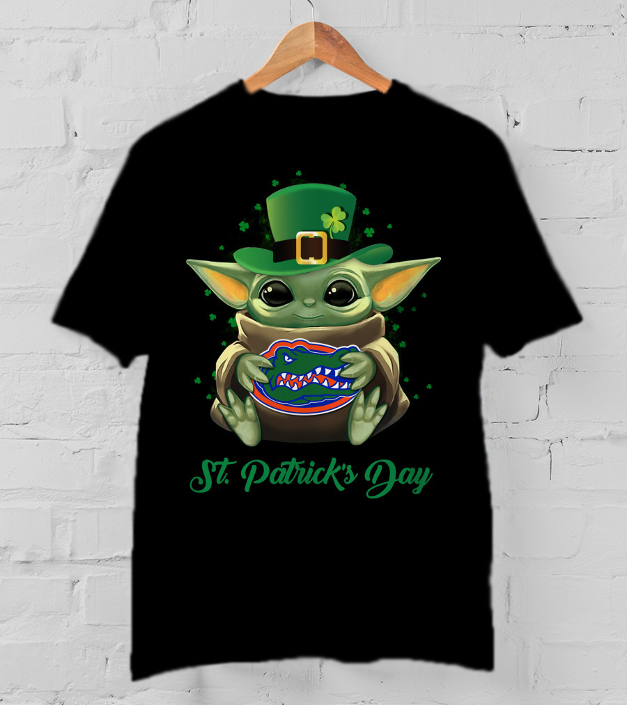 St. Patrick's Day Florida Gators Baby Yoda T-Shirt
