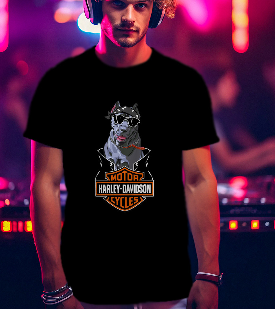 Harley Davidson Cane Corsos Motorcycles T-Shirt