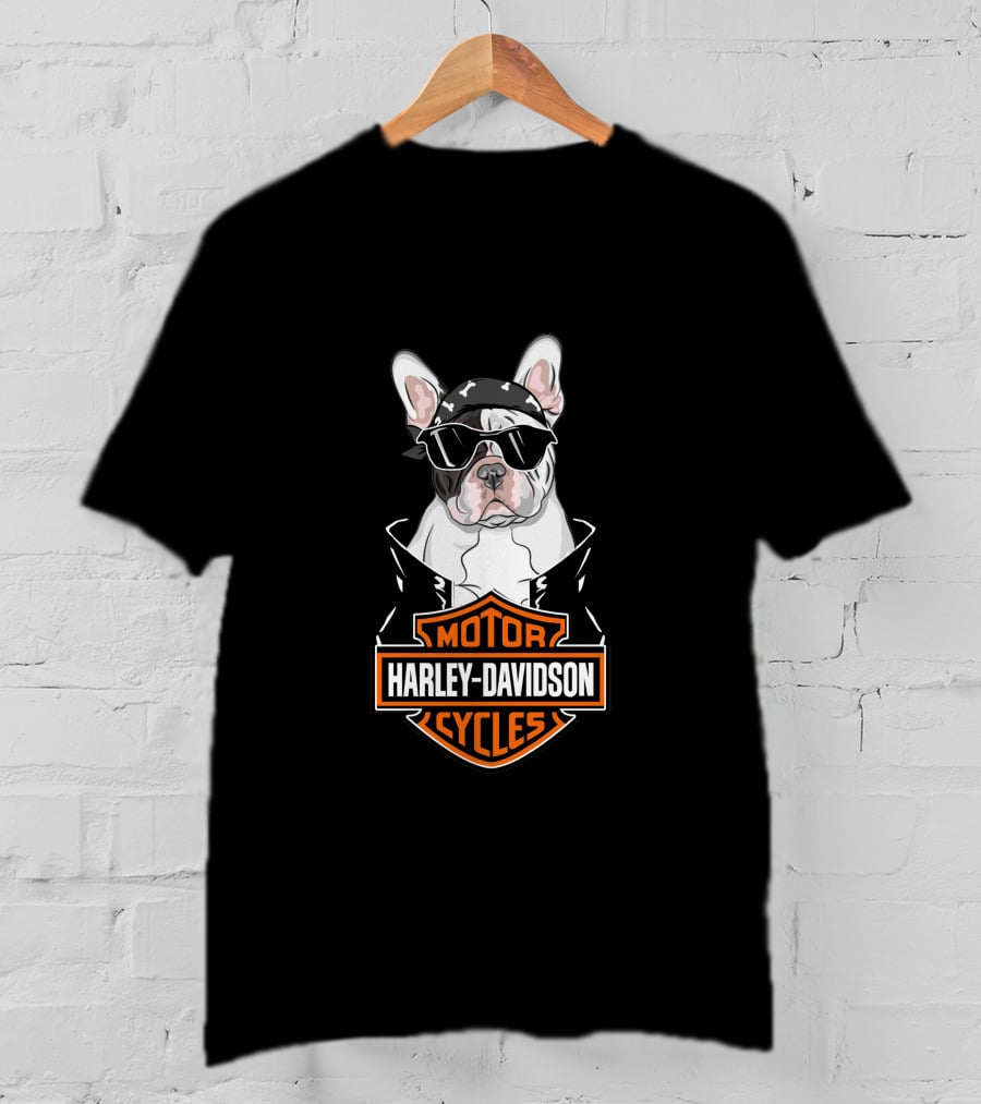 Harley Davidson French Bulldog Motorcycles T-Shirt