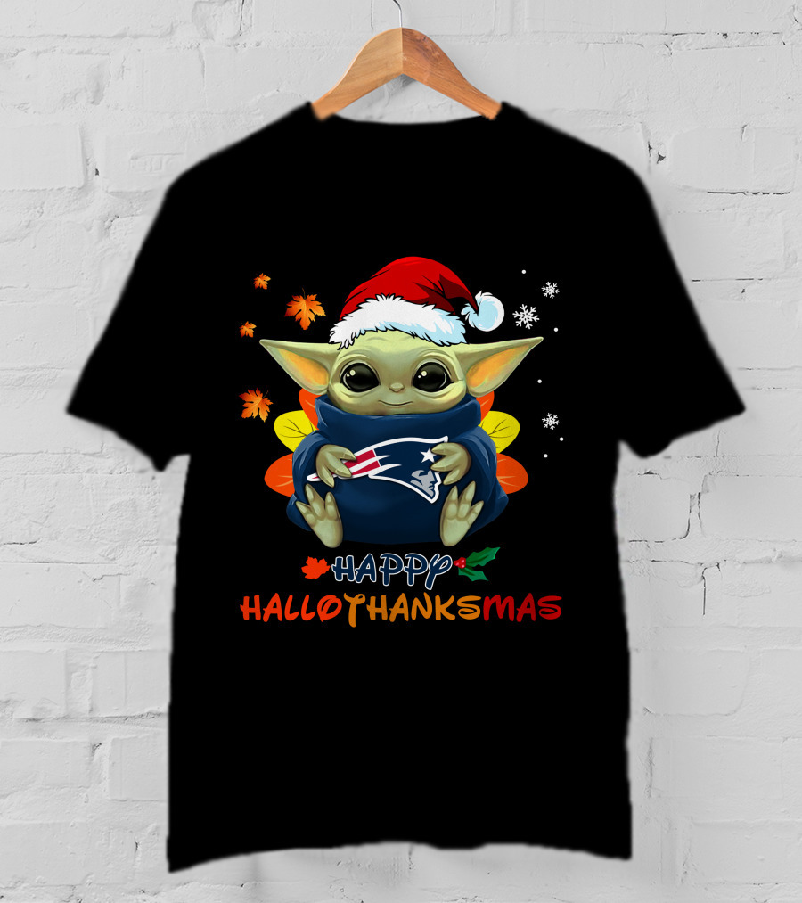 New England Patriots Baby Yoda Happy Hallothanksmas 505 L1PTT T-Shirt