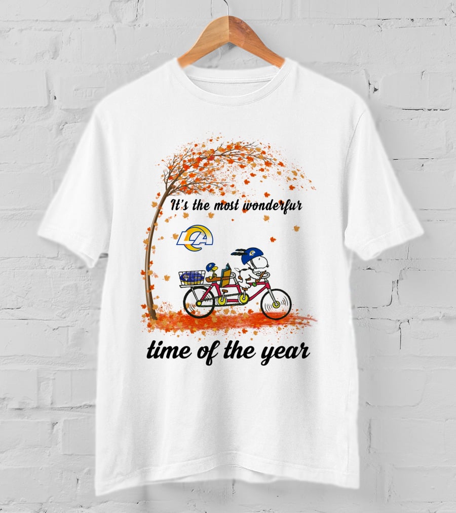 It's The Most Wonderful Time Of The Year Los Angeles Rams Snoopy Autumn T-Shirt