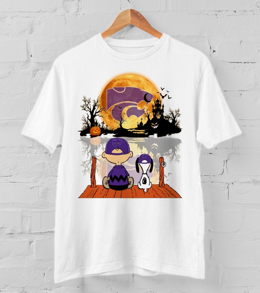 Kansas State Wildcats Halloween Moon Peanuts T-Shirt