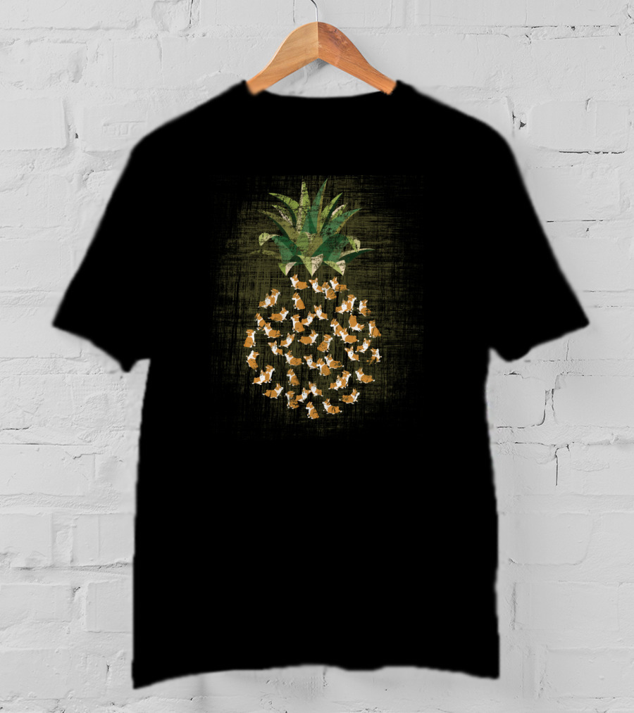 Pineapple Corgi Best Birthday For Corgi Lovers Pineapple Shaped Corgi T-Shirt