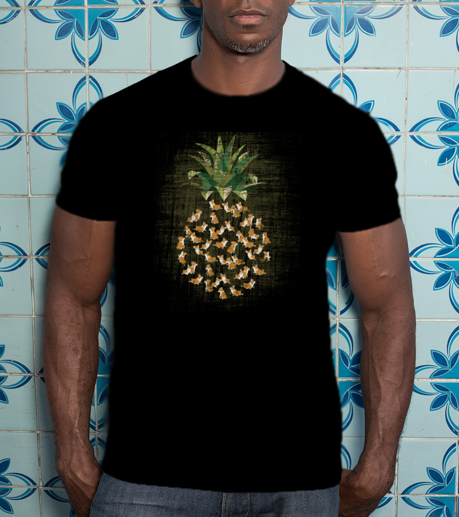 Pineapple Corgi Best Birthday For Corgi Lovers Pineapple Shaped Corgi T-Shirt