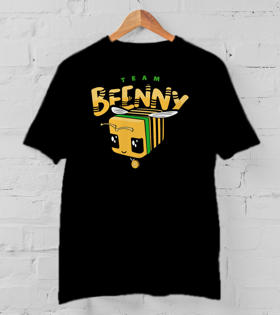TEAM BEENNY Cute Bumblebee Cube Character T-Shirt