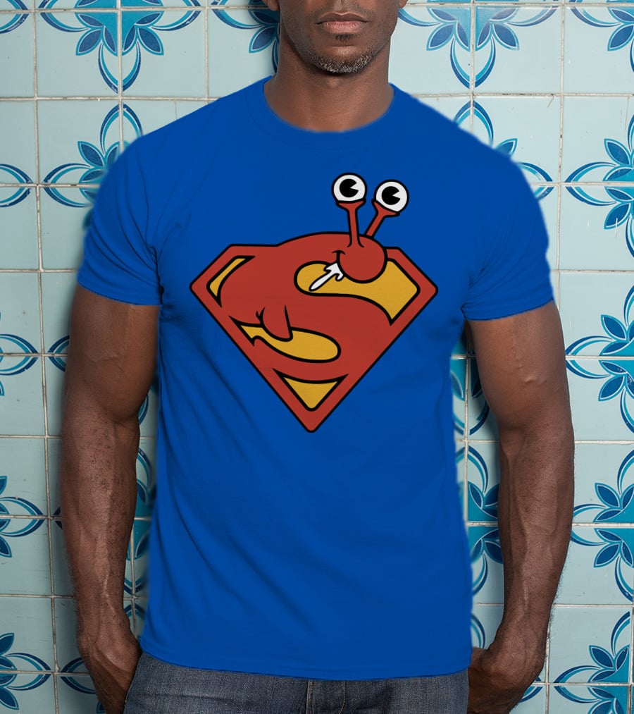 SuperSlug Funny Parody Red And Yellow Logo With Big Eyes T-Shirt
