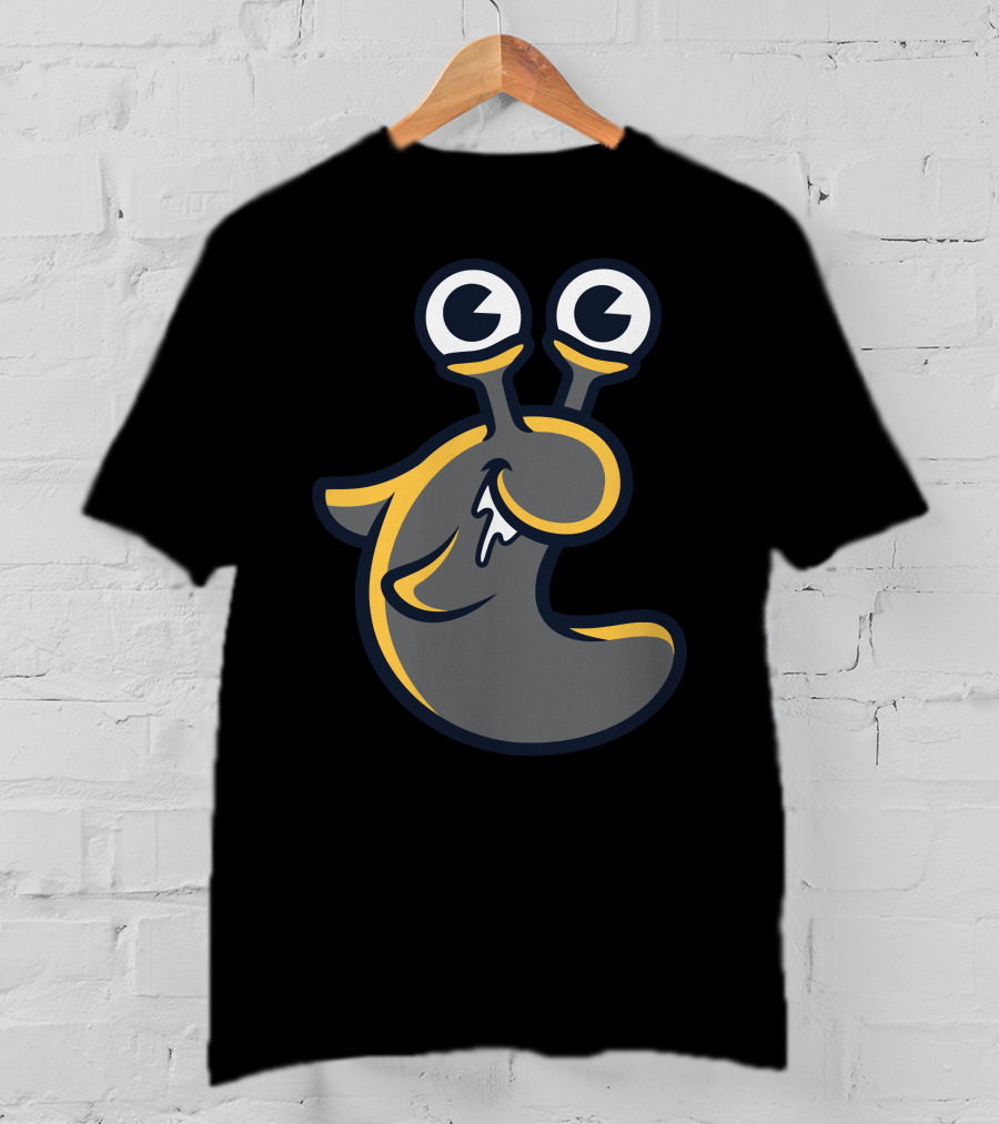 Slug Cartoon Character With Big Eyes And Smile T-Shirt