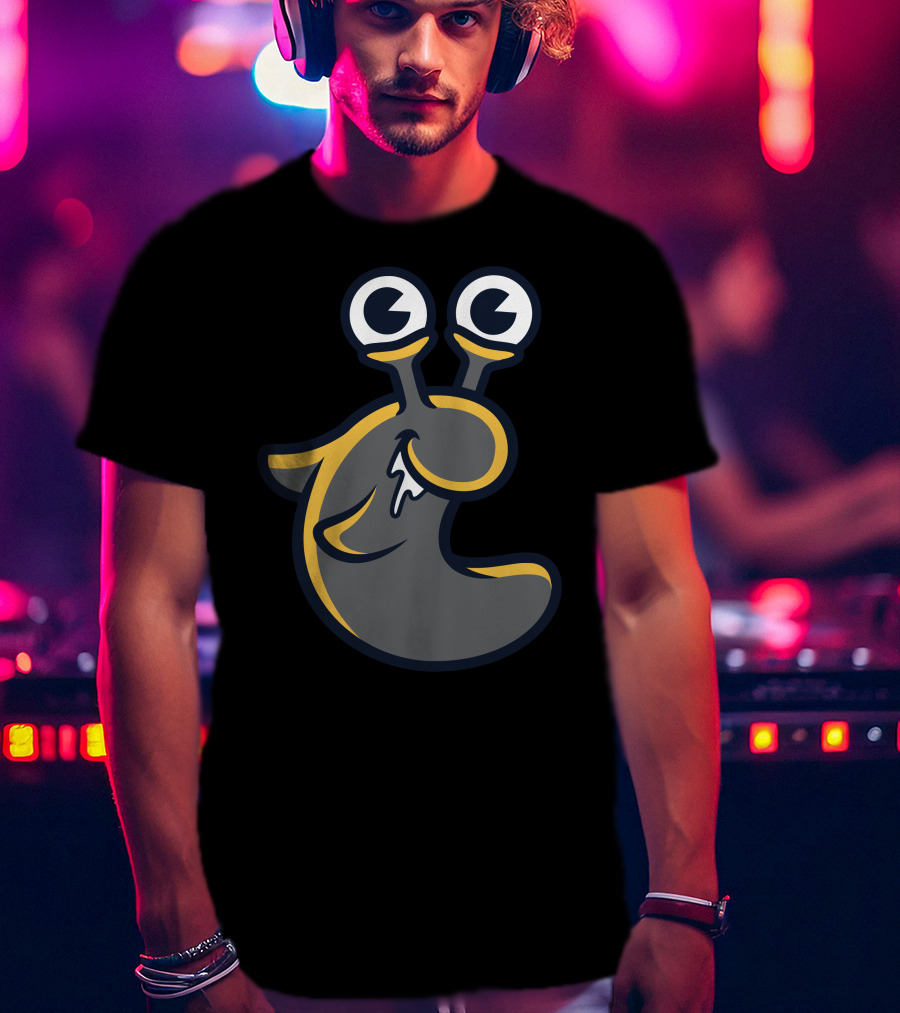 Slug Cartoon Character With Big Eyes And Smile T-Shirt