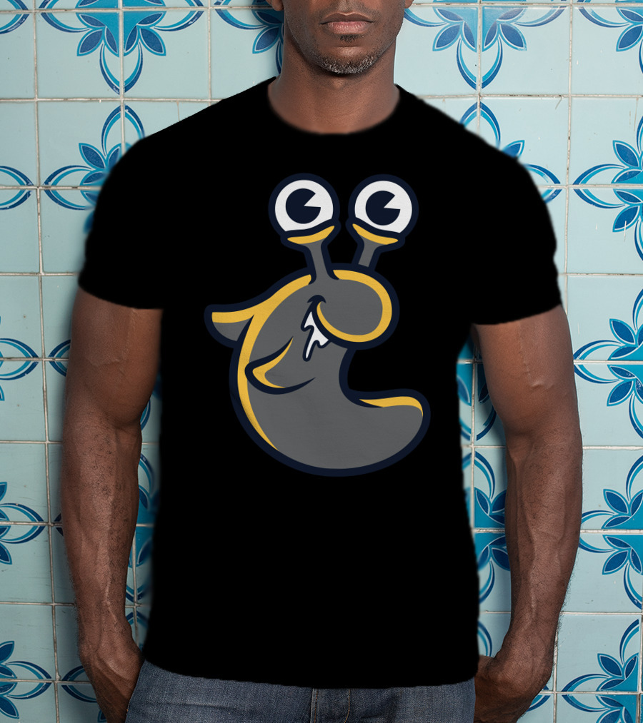 Slug Cartoon Character With Big Eyes And Smile T-Shirt
