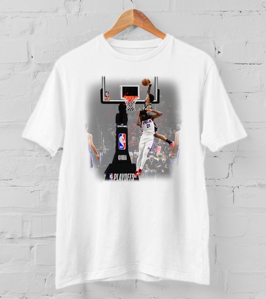 John Collins Dunk On Embiid NBA Playoffs T-Shirt