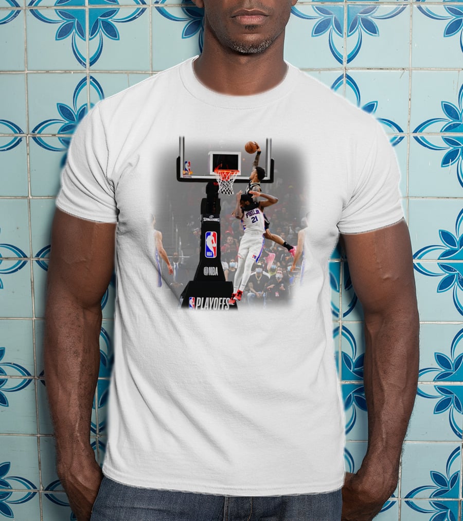 John Collins Dunk On Embiid NBA Playoffs T-Shirt