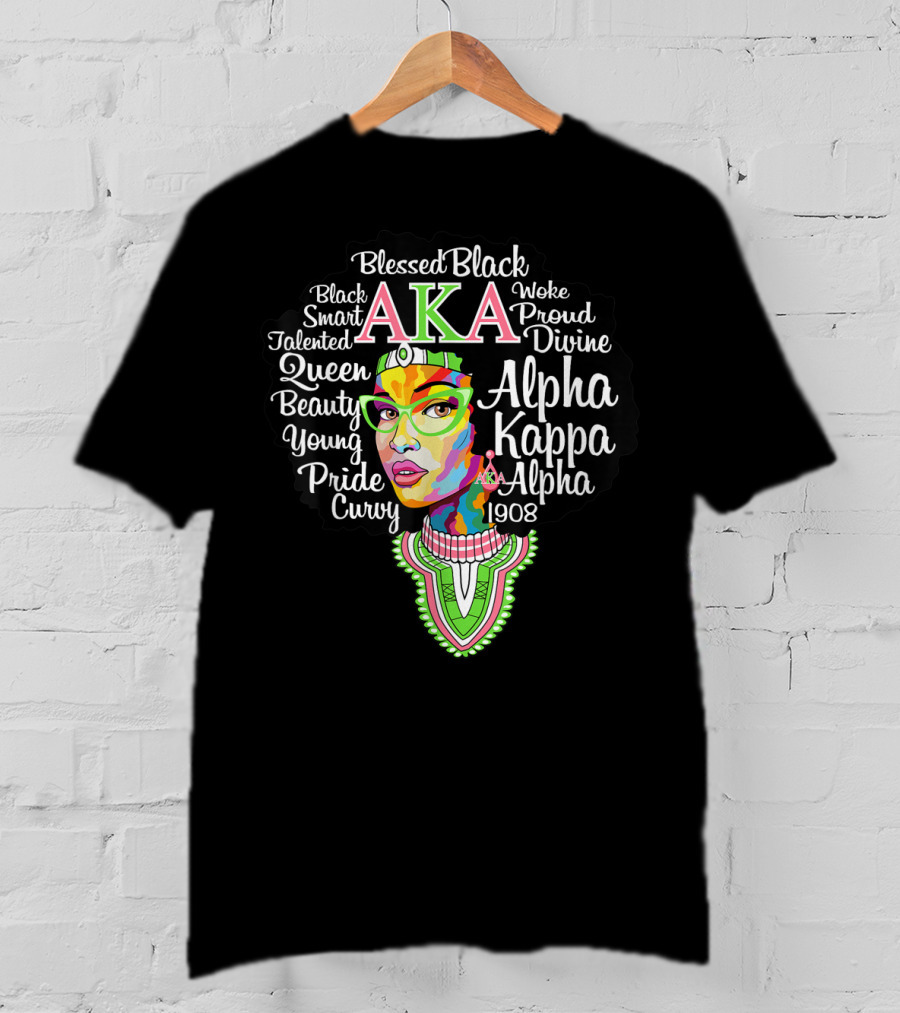 AKA Alpha Kappa Alpha Sorority Black Beauty Queen Pride 1908 T-Shirt