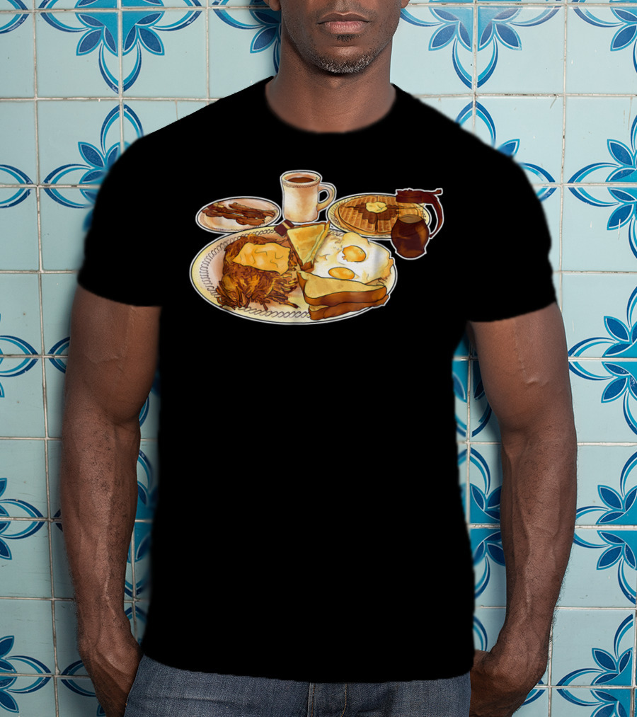 All Star Special Breakfast Plate With Coffee And Pancakes T-Shirt