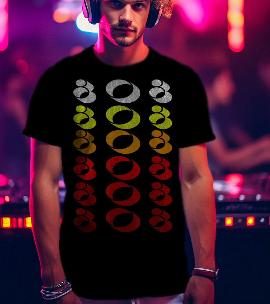 808 Drum Gradient Circles T-Shirt