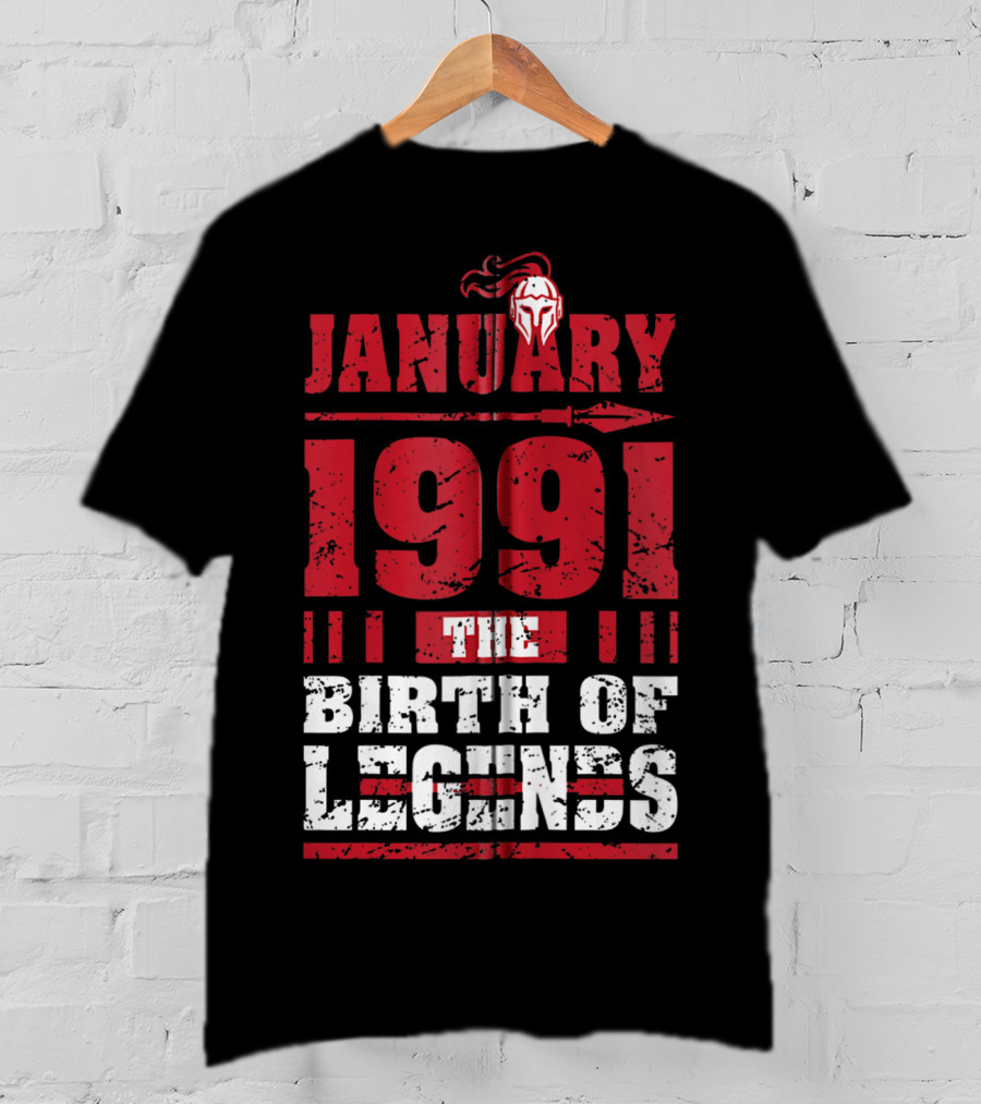 January 1991 The Birth Of Legends Helmet Emblem T-Shirt