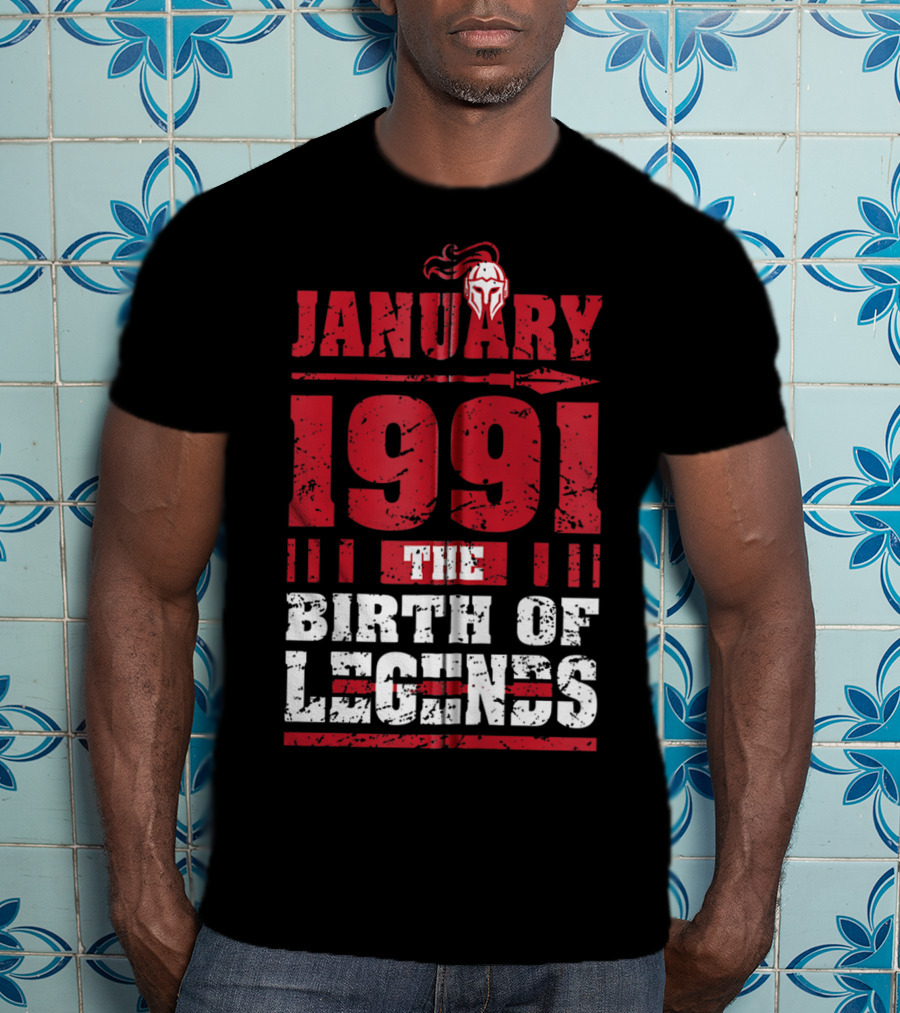 January 1991 The Birth Of Legends Helmet Emblem T-Shirt