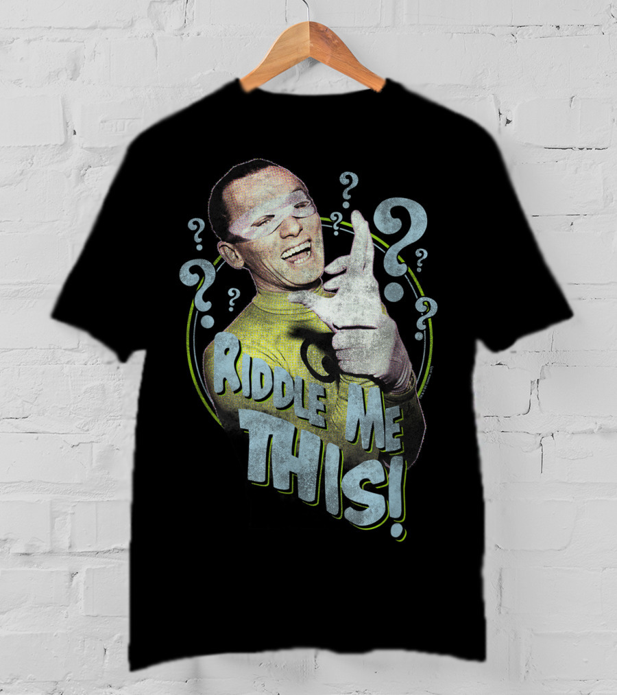 Batman Classic TV Series Riddle Me This Joker Question Marks T-Shirt