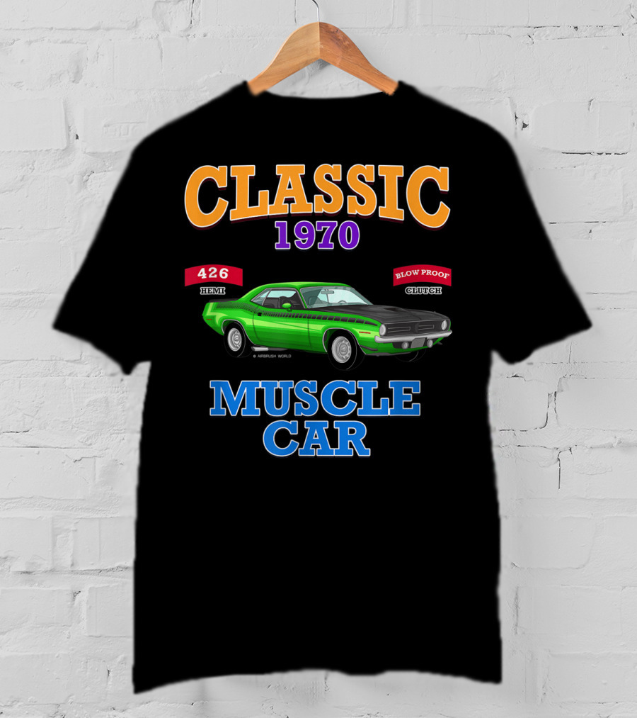 Classic 1970 Muscle Car 426 Hemi Blow Proof Clutch T-Shirt