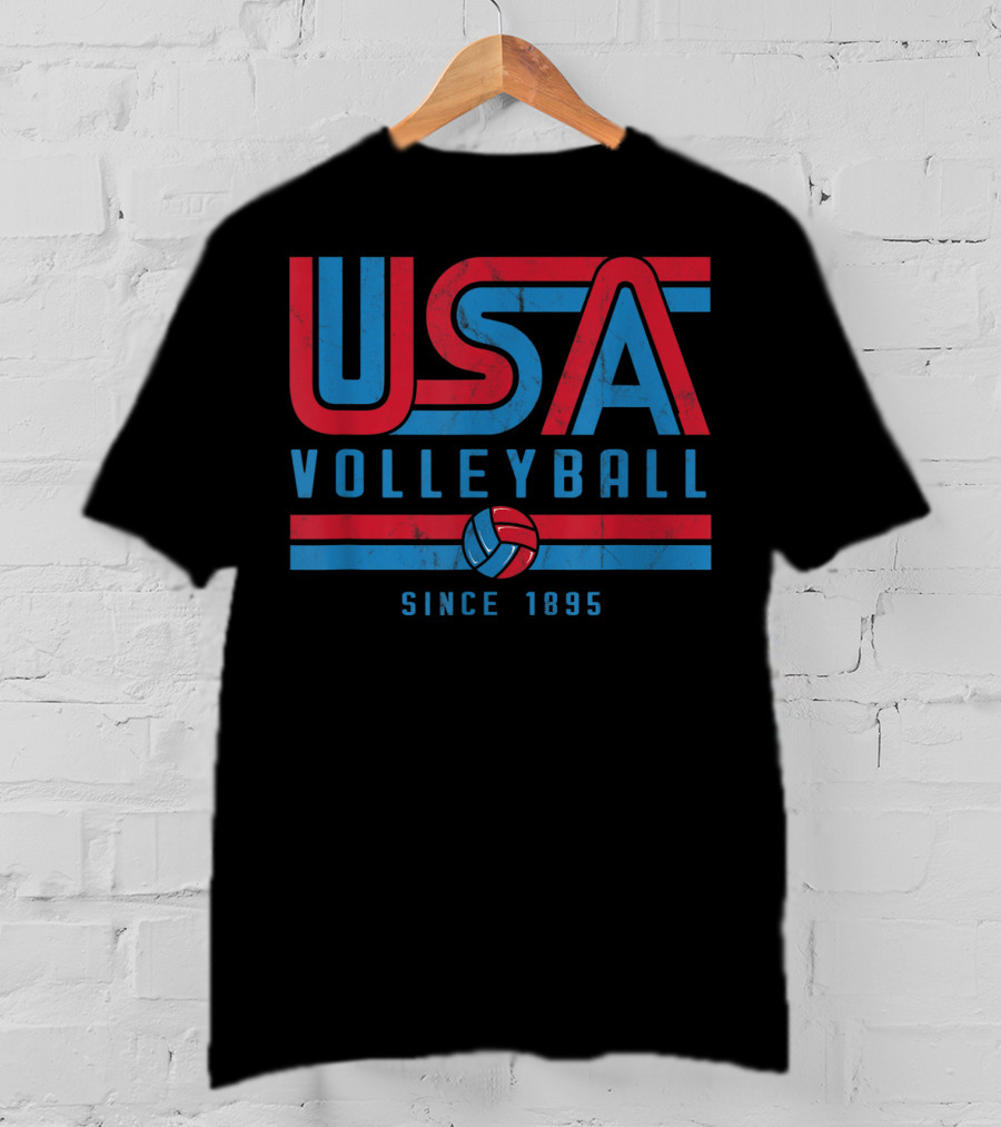 USA Volleyball Vintage Style Since 1895 Classic Retro T-Shirt
