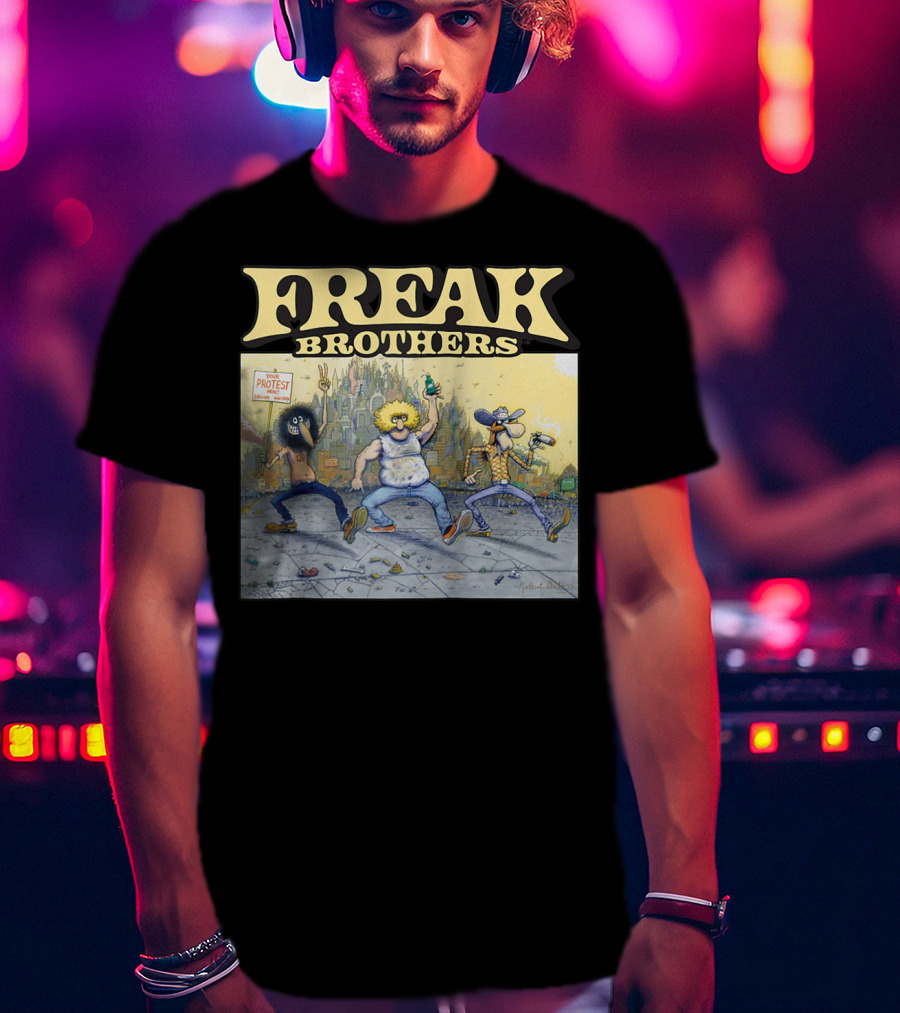 Freak Brothers Lucky Protest Day In The City T-Shirt